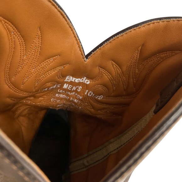 Laredo Leather Embroidered Boots Western Cowboy Biker Work Men's 10.5 - Picture 9 of 14